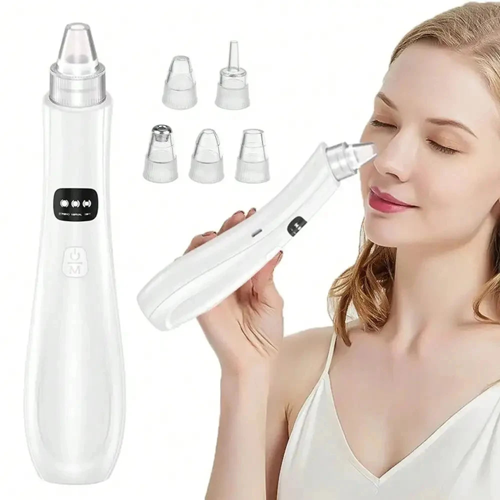 3-Suction Mode Vacuum Pore Cleaner, Facial Cleansing Device for Removing Blackheads & Dead Skin