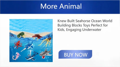 Knew Built Mantis Shrimp Ocean Animal Building Block Toy 199pcs Bricks, Includes 176pcs Shark, Ocpus Sea Creatures Gift for Kids