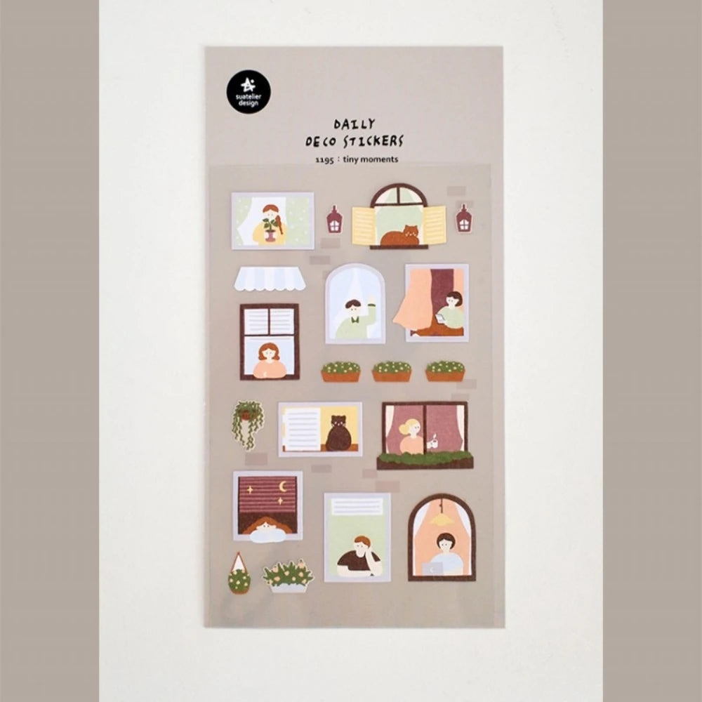 Korean Import Suatelier Travel Home Life Study Friend Stickers Scrapbooking Diy Journaling Diary Stationery Sticker School Gift