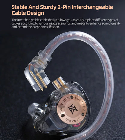 KZ EDX PRO X Dynamic Drive Earphone HIFI Bass Music Earbud Sport Noise Cancelling Headset KZ EDXPROX ZSTX ZSN PRO ZAS EDA ZVX