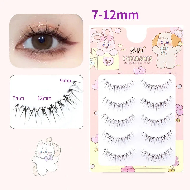 Dream Deer False Eyelashes A Type Eyelashes Upgraded Lash V-shaped 0.14mm Transparent Stem Soft Natural Eye Lashes Mink