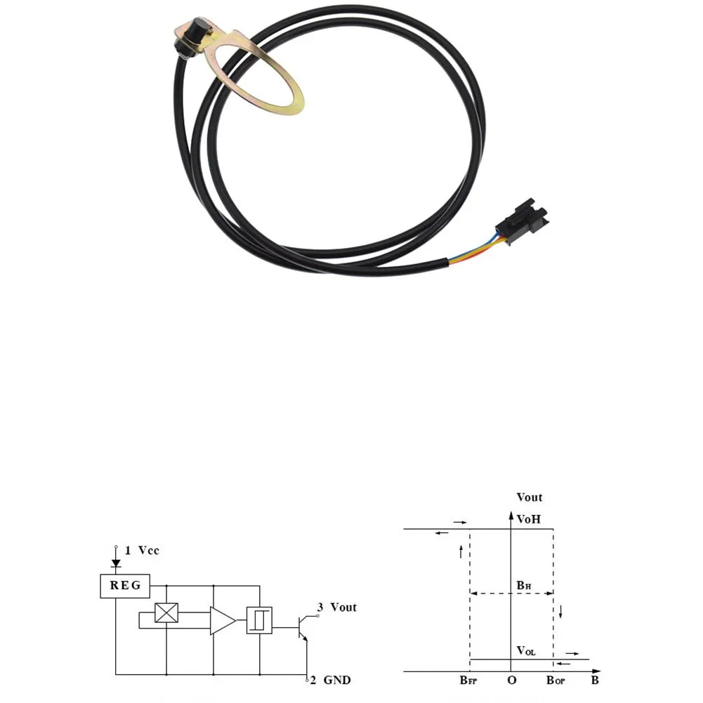 Electric Bicycle Pedal PAS System Assistant Sensor 5/8/12 Magnets Speed Sensor SM-3A Plug Electric Bikes Replacement Parts