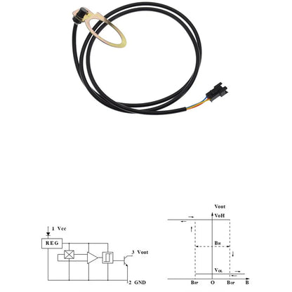Electric Bicycle Pedal PAS System Assistant Sensor 5/8/12 Magnets Speed Sensor SM-3A Plug Electric Bikes Replacement Parts