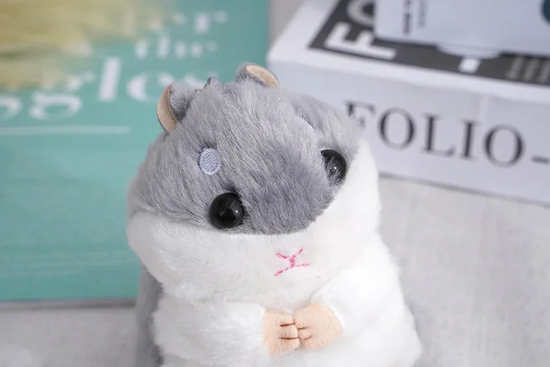Fluffy Hamster Doll Plush Toys Keychain Pendant Women Girl Faux Fur Pompom Key Ring Trinkets Handbag Backpack School Bag Pendant