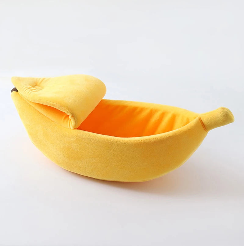 Winter Banana Cat Bed House Funny Cute Cozy Cat Mat Beds Warm Durable Portable Pet Basket Kennel Dog Cushion Cat Supplies winter