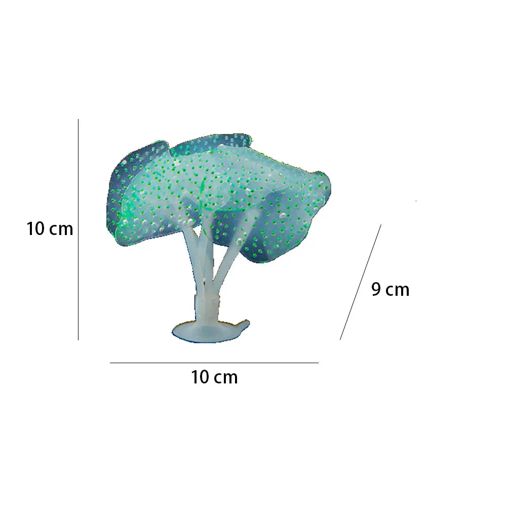 Luminous Anemone Simulation Artificial Plant Aquarium Decor Plastic Underwater Weed Grass Aquarium Fish Tank Decoration Ornament