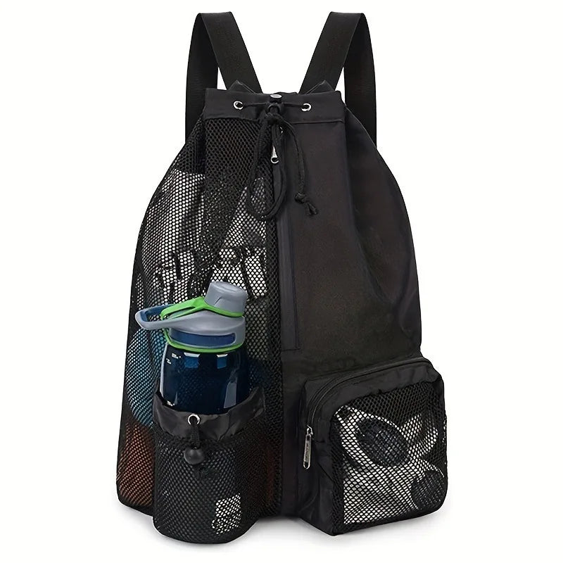 Swimming Bag Mesh Drawstring Backpack Convenient To Carry Beach Diving Backpack Wet Backpack Gym Sports Backpack