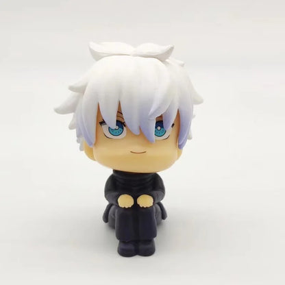Q Version Jujutsu Kaisen Figure Gojo Satoru Yuji Itadori Model Car Cake Decoration Collectible Doll Gashapon Toy Anime Gift for