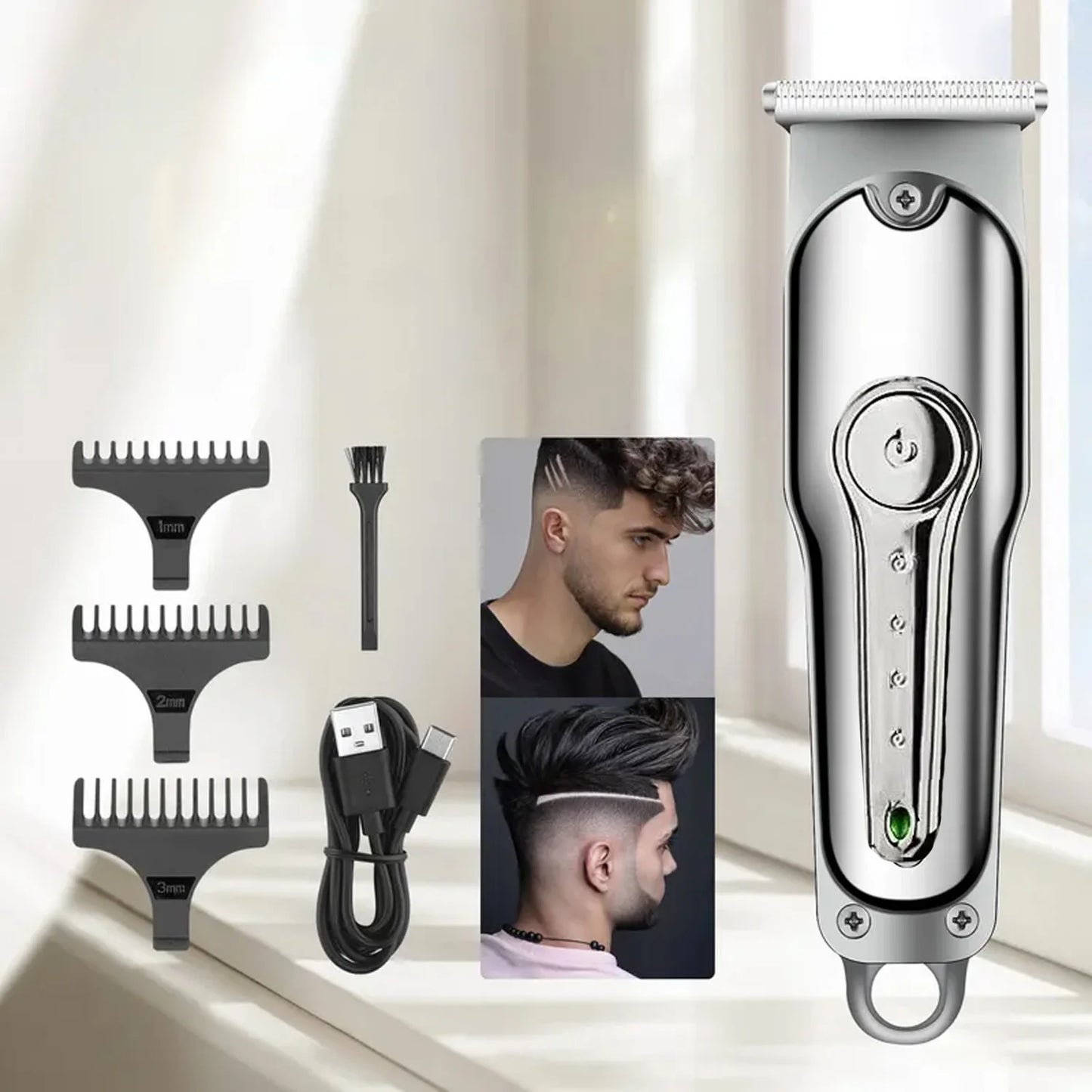 2026 New Hair Trimmer Professional Hair Clipper Rechargeable Hair Cutting Machine Cordless Portable Trimmer for Men
