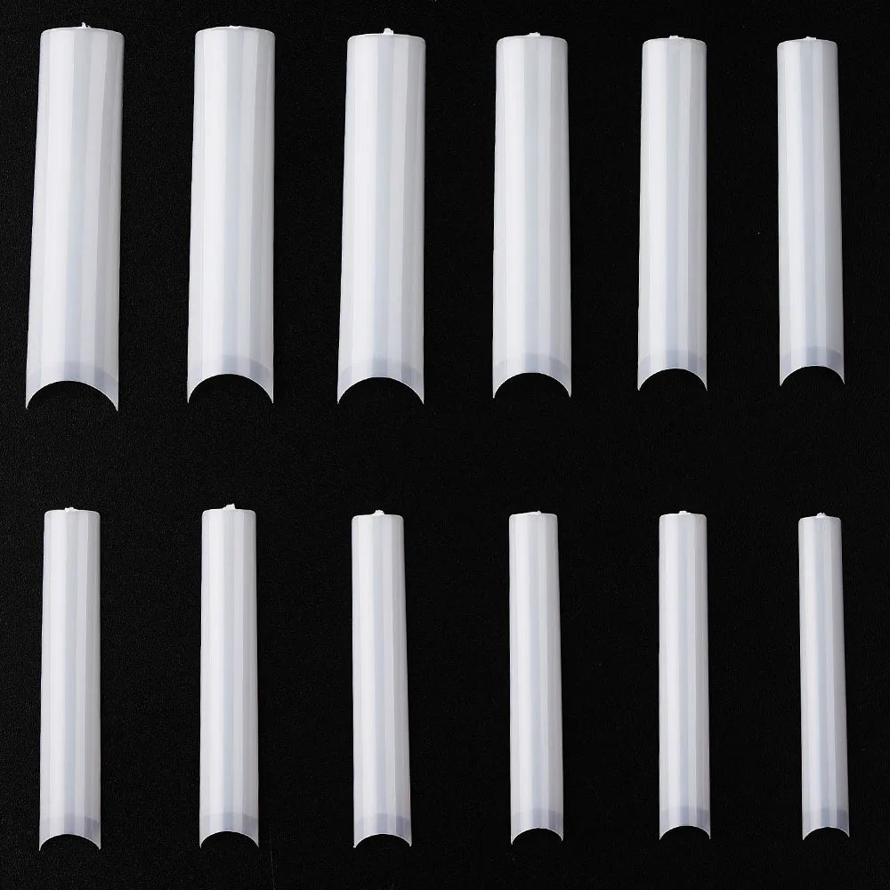 3XL Long Coffin/Square Acrylic False Nail Tip Half Cover C Curved Straight Nail Tips Manicure Nail Art Decoration ToolFake Nails
