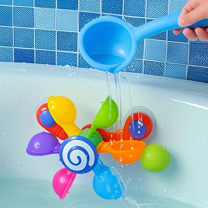 Fun Spinning Windmill Bath Toys, Sensory Bath Gifts for Children, Ideal Birthday and Christmas Gifts, Pool Shower, Flotador Bebe