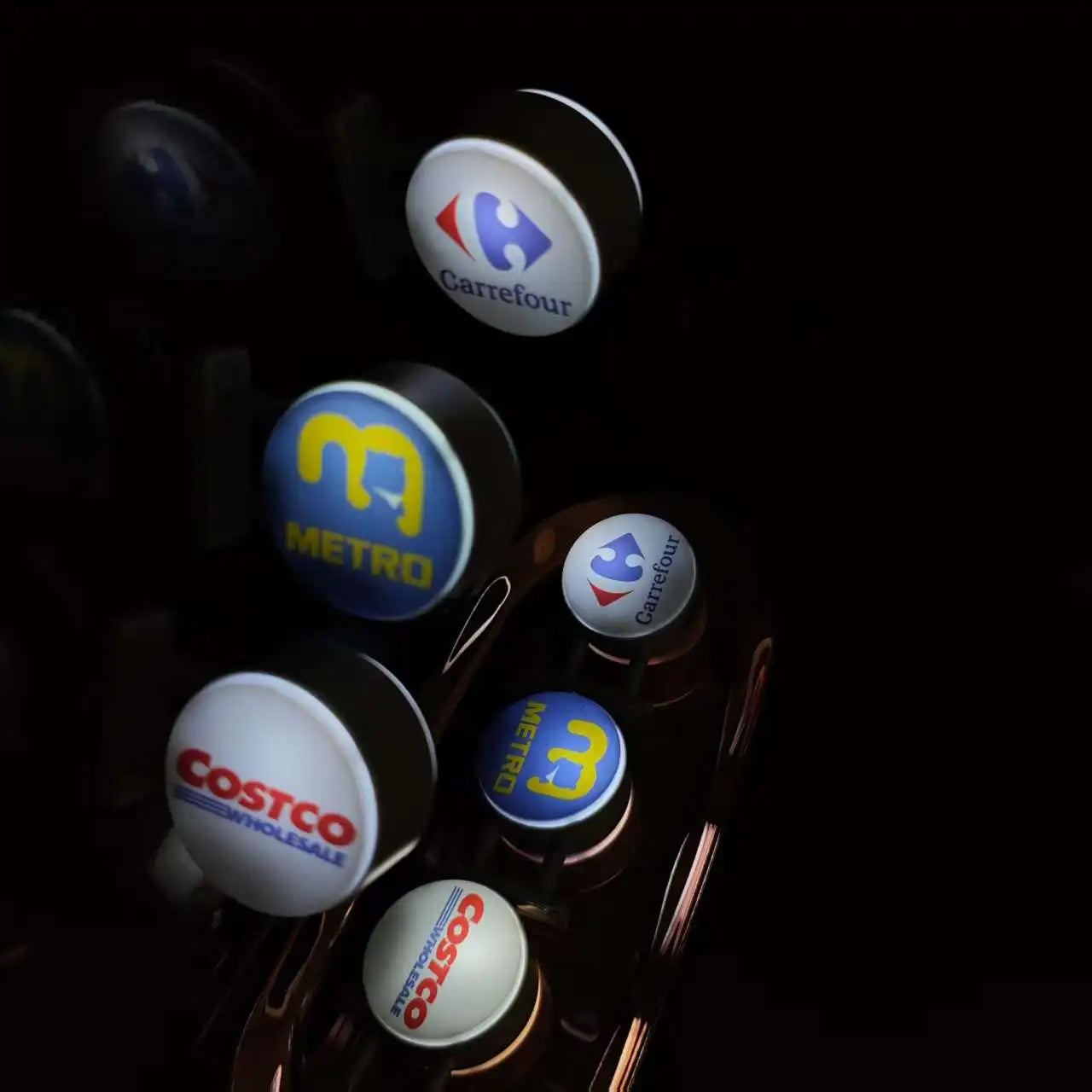 3d Magnetic Fridge Stickers Convenience Store Magnets Light Signs Ornaments Sam'S Supermarket Luminous Light Box Decorative