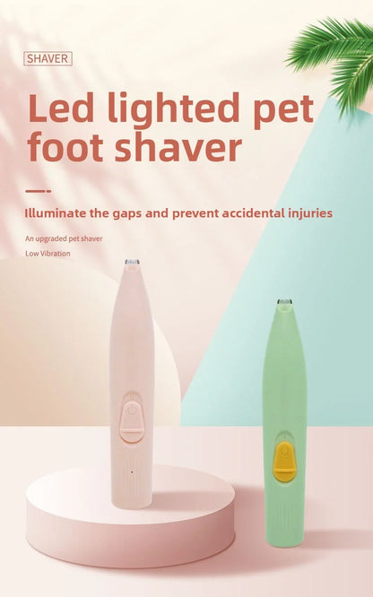 Pet electric clipper, pet foot hair trimmer, 360 ° pet hair trimmer, pet beauty and hairdressing trimmer, USB charging 500mah