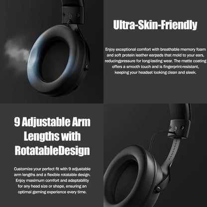 MCHOSE V9 pro E-Sports Headset with Microphone Tri-Mode Gaming USB Wireless 7.1 Channel Surround Sound Portable Audio Headphones