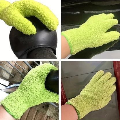 1pc Microfiber Dusting Gloves-Stretchable & Breathable Cleaning Gloves,Non-Waterproof for Cars, Boats, RVs, Pools, Home, Kitchen