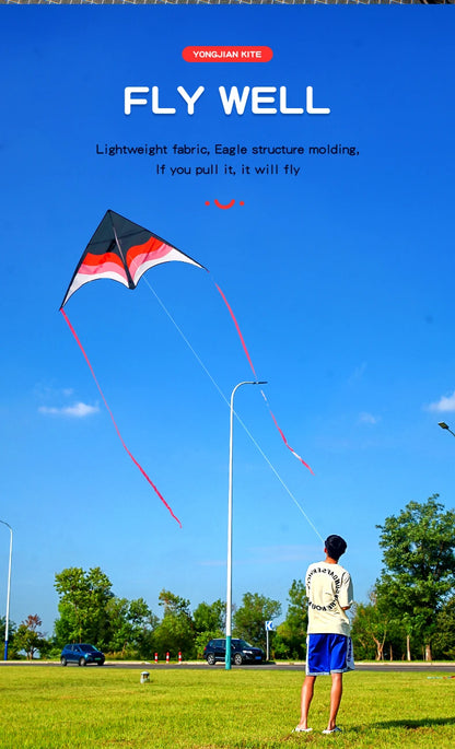 YongJian Large Beach Delta Kite for Adults  Extremely Easy to Fly for Beginners Comes with 100m String Kite Handle