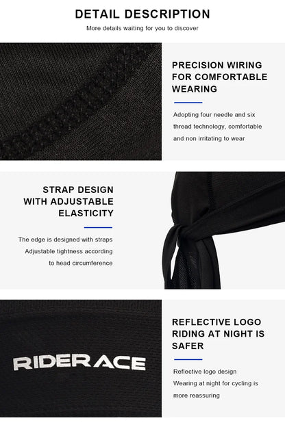 Summer Cycling Cap Quick Dry Breathable Pirate Hat Outdoor Sport Running Hiking Sunscreen Hood Headwear Wicking High Elasticity