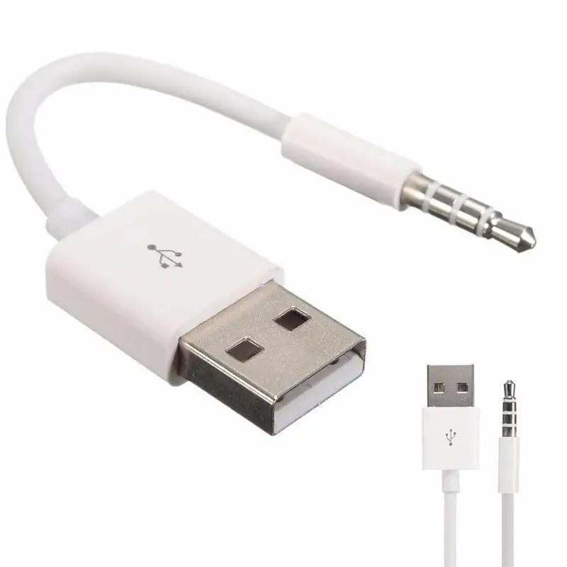 Charger Data USB 3.5mm Sync Audio Cable For IPod Shuffle 3rd 4th Gen Accessory Earphone Charging 15cm