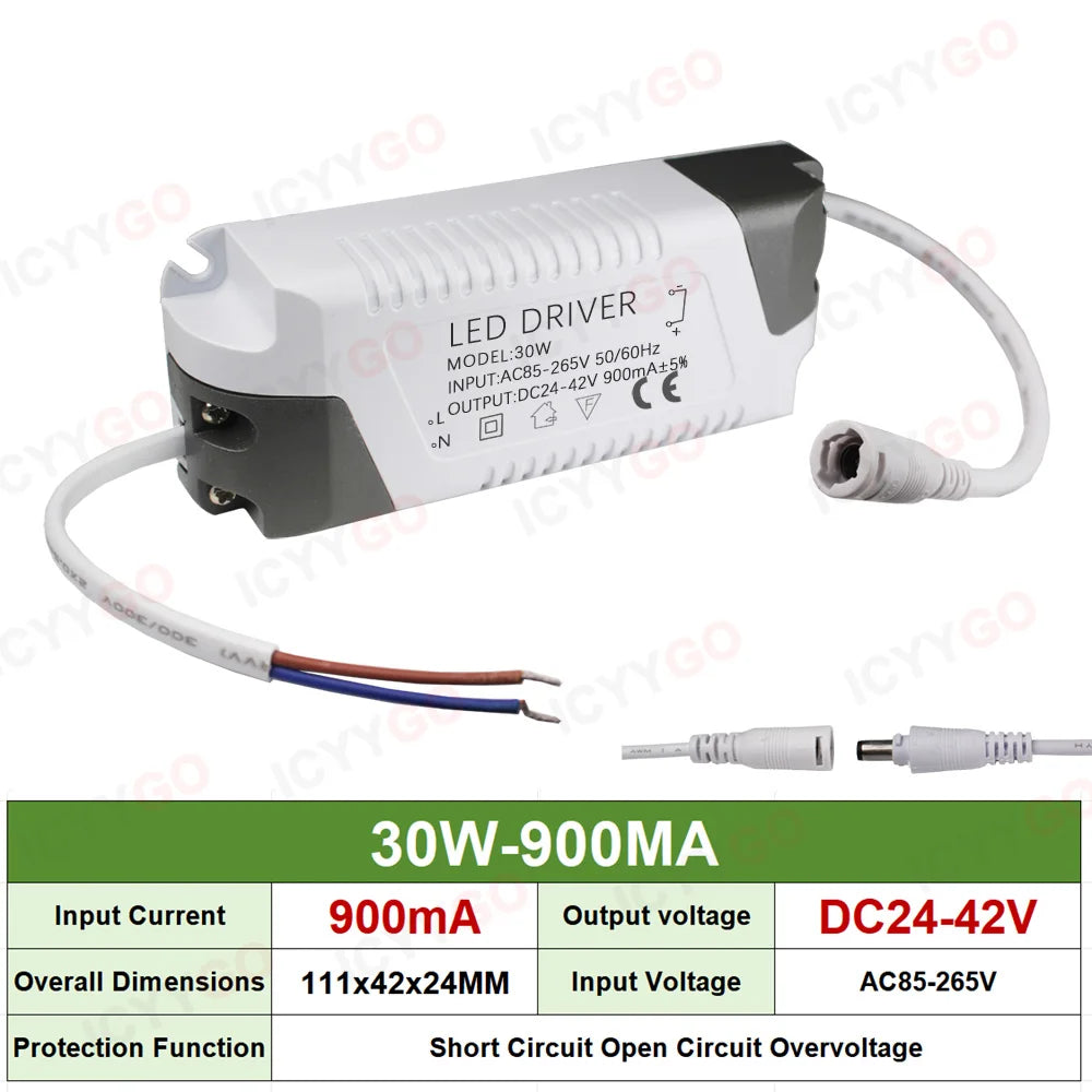 LED 3-4W 4-7W 8-12W 18-25W 25W-36W 40W 50W 300MA 600MA 900MA 1200MA 1500MA LED Constant Current Driver Transformer Power Supply