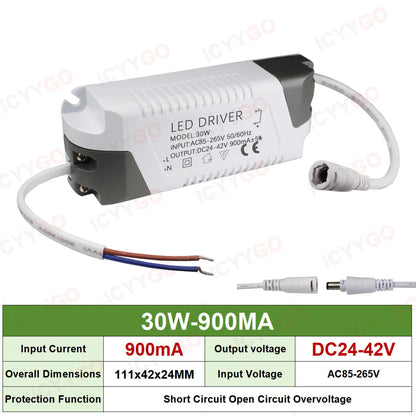 LED 3-4W 4-7W 8-12W 18-25W 25W-36W 40W 50W 300MA 600MA 900MA 1200MA 1500MA LED Constant Current Driver Transformer Power Supply