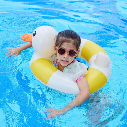 Striped Duck Baby Inflatable Toys Cartoon PVC Thickened Swimming Ring Summer Pool Beach Inflatable Floating Water Toys