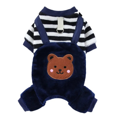 Autumn Winter Pet Dog Soft Fleece Clothes Warm Jumpsuit Coat for Small Medium Large Dog Cat Puppy Jacket Sweater with Leash Ring