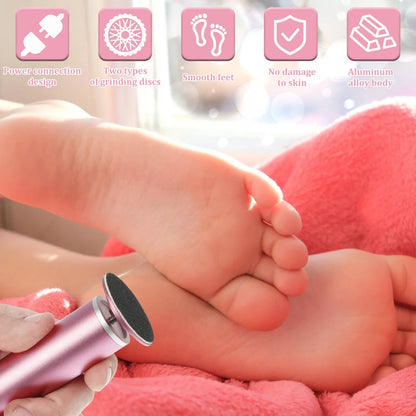 Electric Foot File Adjustable Speed Feet Callus Remover Professional Electric Foot File Callus Remover with 60 Pcs Sandpapers