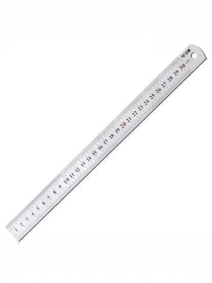 1Pcs 15/20/30/40/50/60100cm Stainless Steel Metal Straight Ruler For Home School Precision Measuring Tool Drawing Tool Supplies
