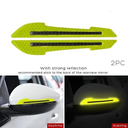 Reflective Stickers Warning Strip Tape Traceless Protective Car Sticker Warn on Car Rearview Mirror Exterior Auto Accessories