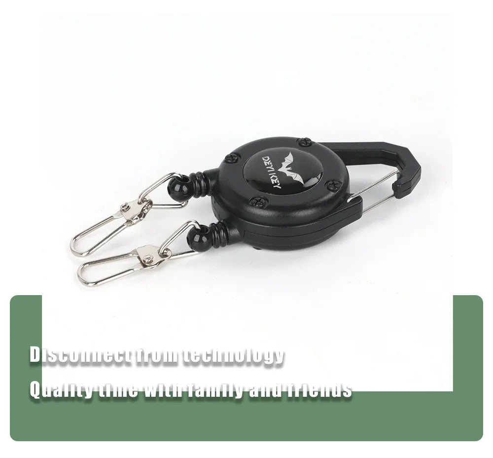 Outdoor Double Headed Clip Buckle, Work Permit Hanging Buckle, Keychain, Fishing Buckle, Telescopic Buckle, Easy to Pull Buckle