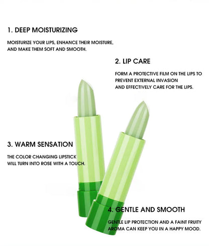 Warm Change Lip Balm Moisturizing Lipstick easy to color and not stick to the cup