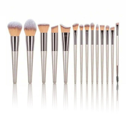 Cosmetics Brush Set 14PCS Makeup with Storage Box Eyeshadow Fluffy Foundation Concealer Blush Highlighter Tools