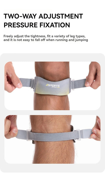 GOBYGO 1Pcs Sports Patella Strap Compression Knee Pads Adjustable Knee Sleeve  Outdoor Running Shock Absorption Jump Rope Unisex