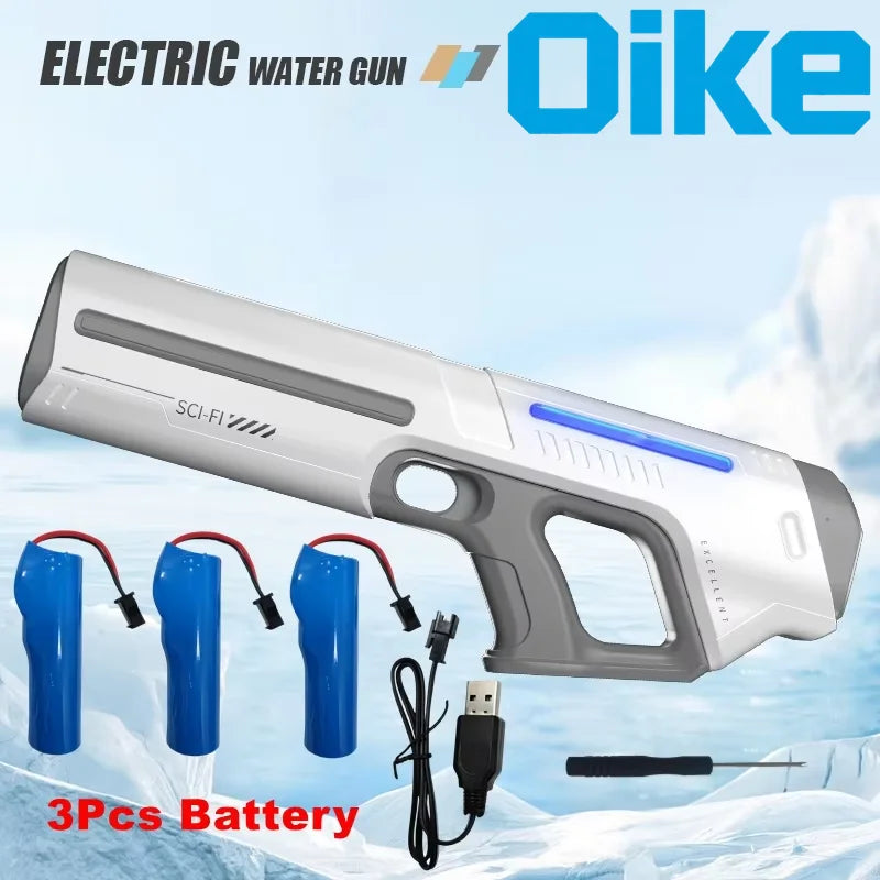 Electric Water Gun Toy for Adults Powerful Automatic Suction Water Blaster Summer Gift Beach Pool Garden Game Outdoor Fun Toy