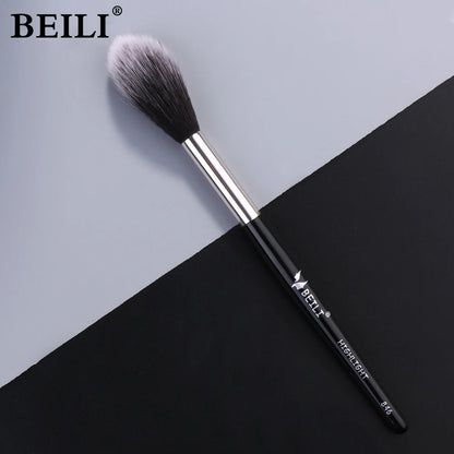 BEILI 1 piece Black Professional Synthetic Makeup brushes Highlighter Blending Blush Eyebrow Eyeliner make up brushes