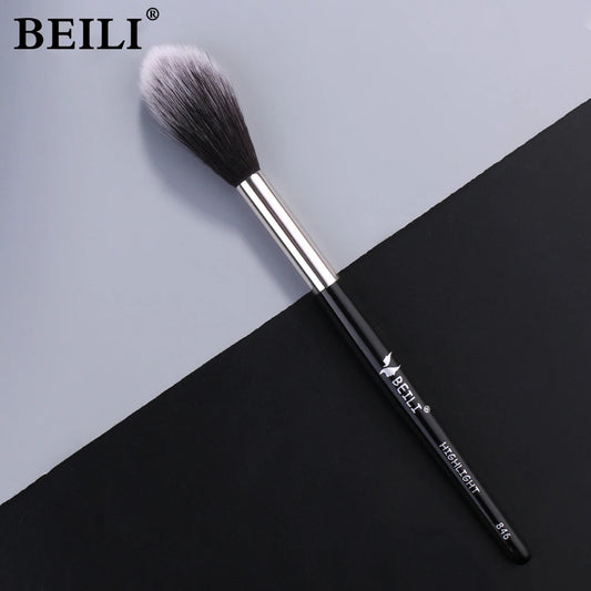 BEILI 1 piece Black Professional Synthetic Makeup brushes Highlighter Blending Blush Eyebrow Eyeliner make up brushes