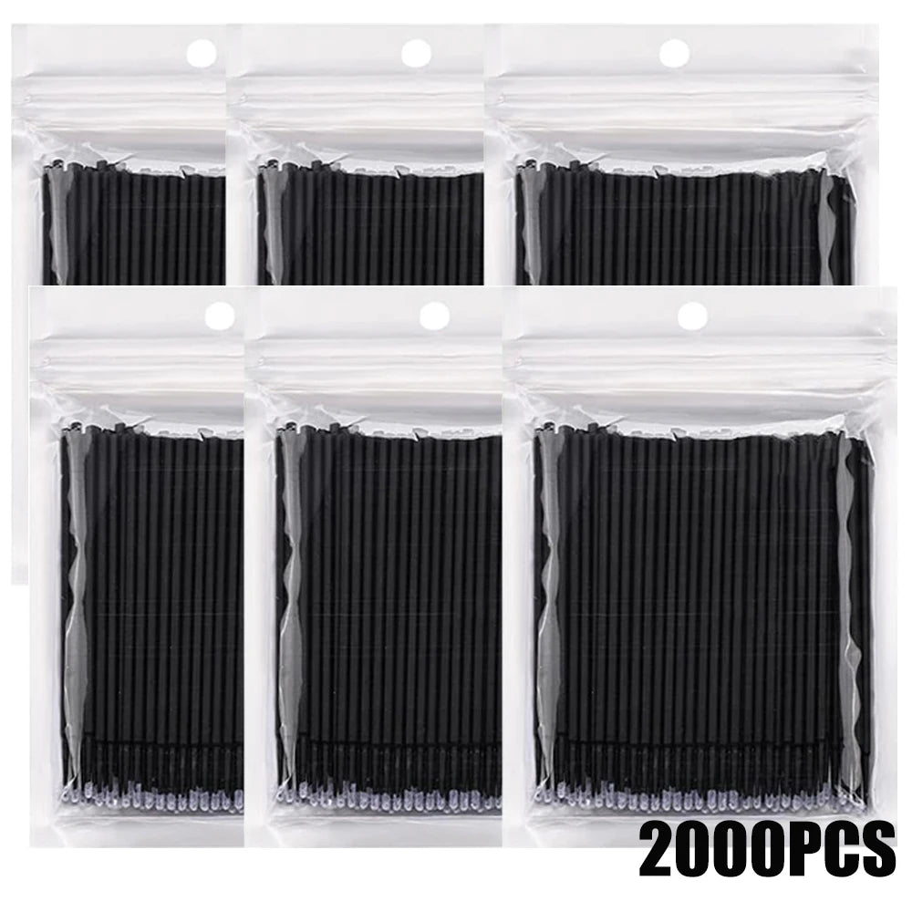 300/2000pcs Cotton Swabs MicroBrush Eyelash Extension Brushes For Makeup Nail Art Individua Applicator Lash Clean Removing Tool