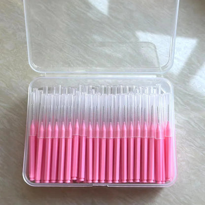 100Pcs/box Interdental Brushes Health Care Tooth Escova Interdental Cleaners Orthodontic Dental Teeth Brush Oral Hygiene Tool