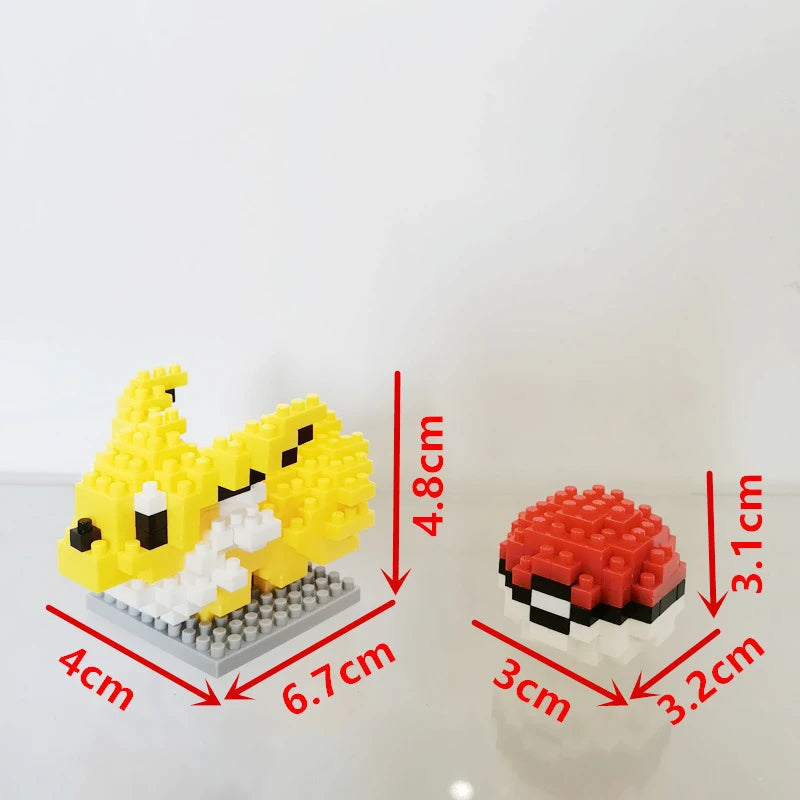 75 Style Building Blocks Assembly Anime Picachu Charizard Doll Blastoise Bulbasaur Gengar Bricks Figures Toy for Kid Gift