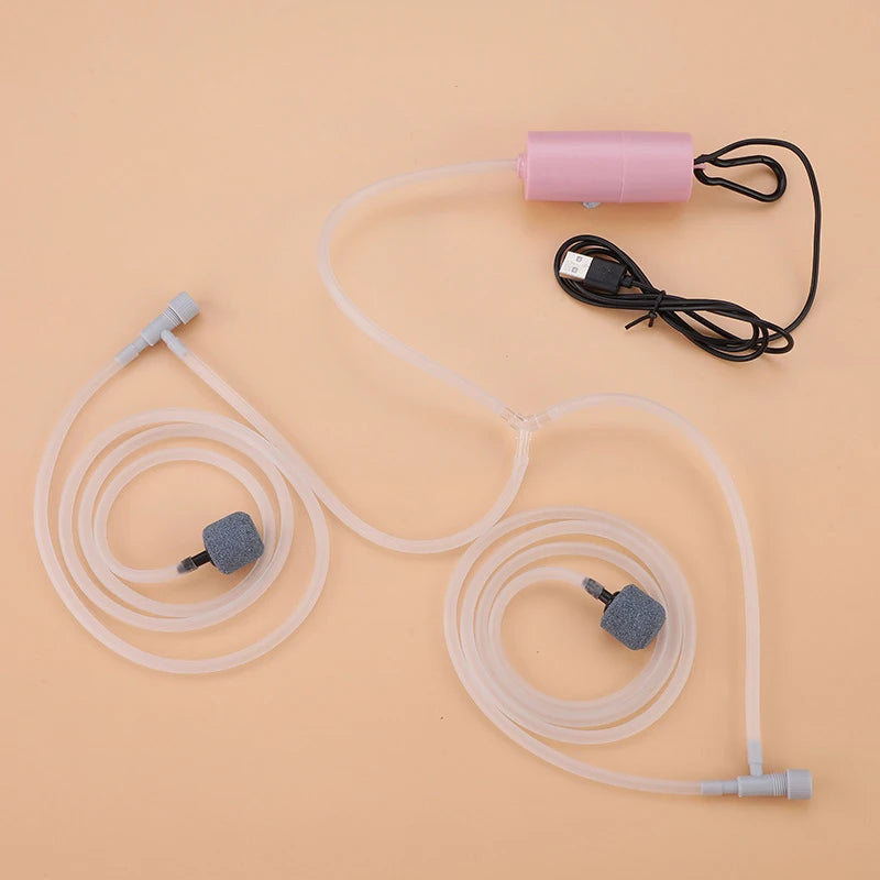 Aquarium USB Air Pump Fish Tank Air Compressor Aquarium Portable Mini Oxygenator Oxygen Aerator Aquarium Accessories 5V