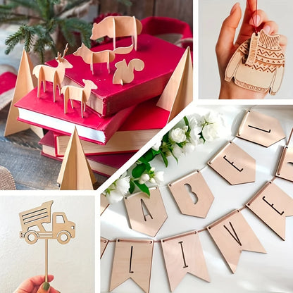 4/8/12/24/48 pieces of wood for crafts - 20*30 cm - 2 mm thick plywood with smooth surface - laser cut square panels