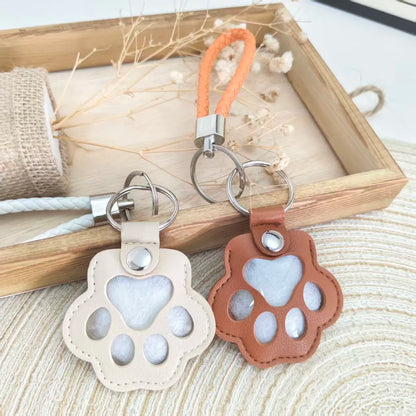 PU Leather Pet Hair Storage Bag Multi-Functional Portable Keychain Pet Memorial Keychain Keepsake Hair Storage for Pet Lovers