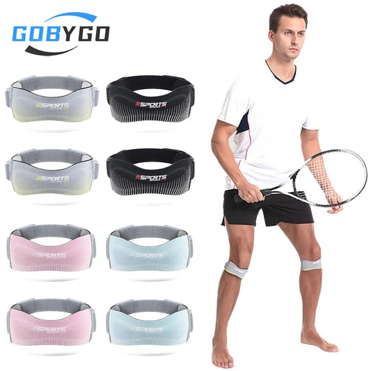 GOBYGO 2Pcs Patella Strap Outdoor Sports Running Shock Absorption Jump Rope Compression Knee Pads Adjustable Knee Sleeve Unisex