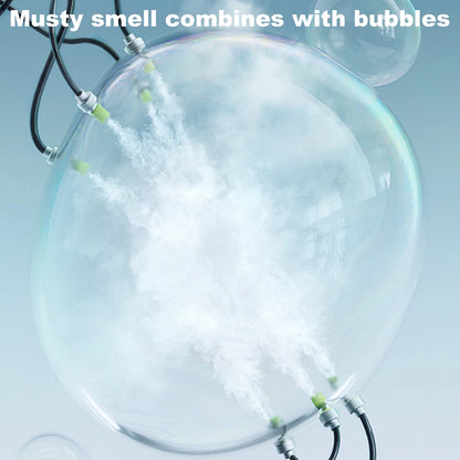 Elastic Smoke Bubble Machine USB Rechargeable Portable Bubble Maker Elastic Bubble Fog Wand for Kids  Electric Bubble Blower