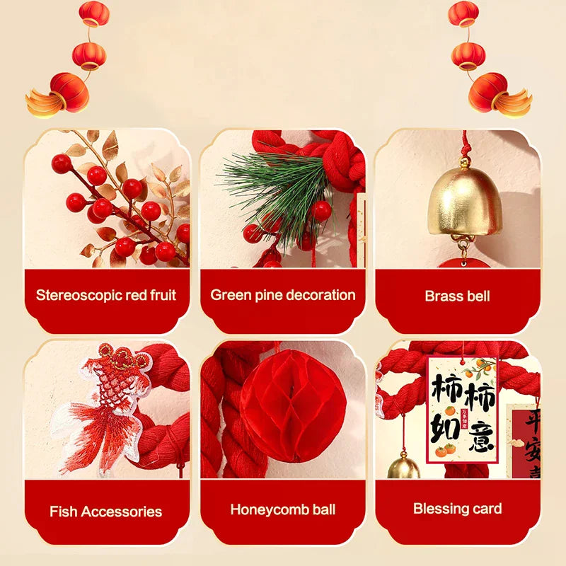 Chinese Knot Ornaments, Spring Festival Atmosphere Decorations 2026 Year Of The Horse New Year Decorations, Front Door Hangings