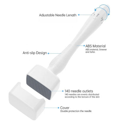 new adjustable derma stamp  microneedle microneedling 140 pins skin care beard growth scalp hair