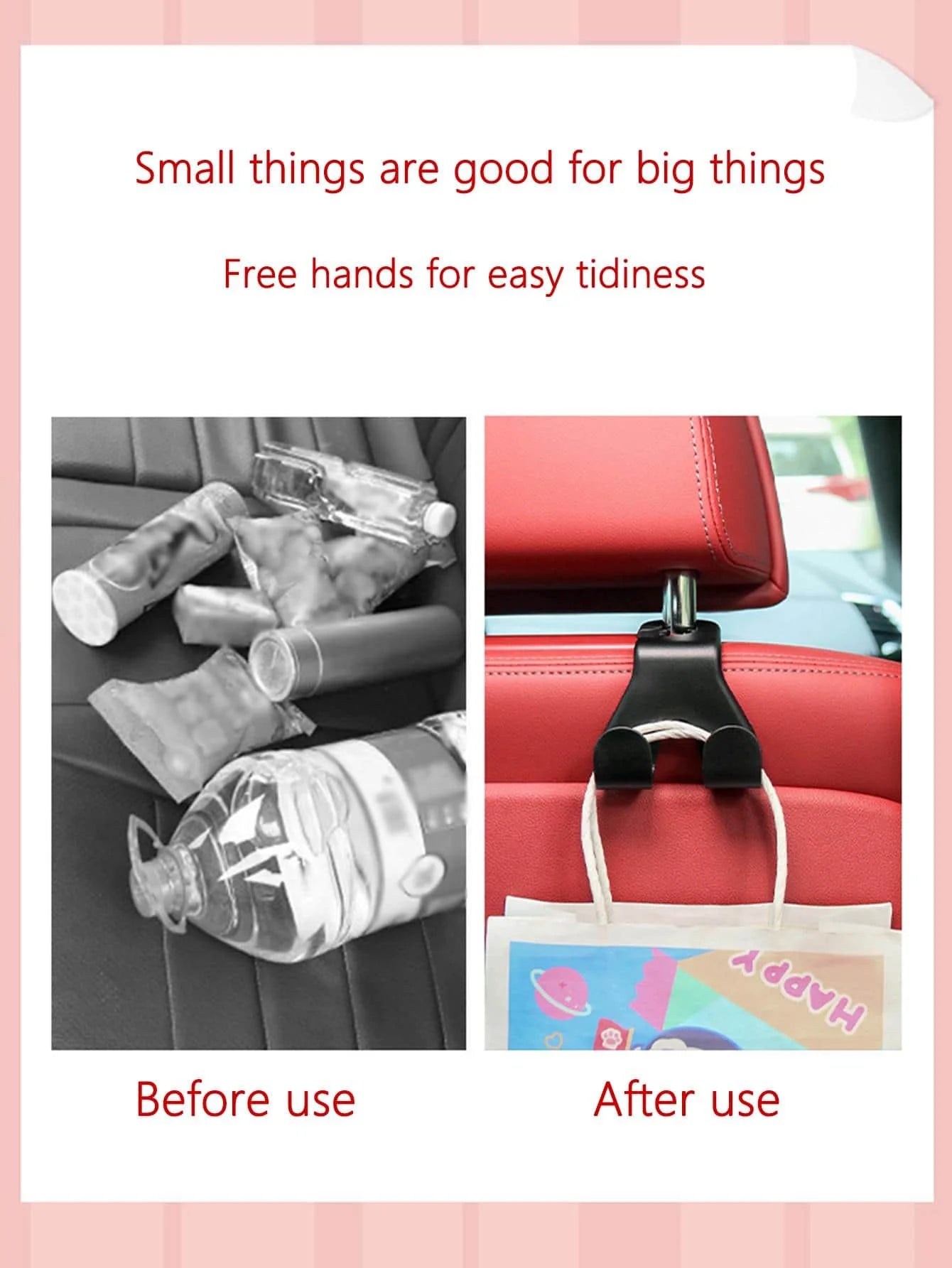 Concealed Creative New Car Seat Back Hook Multi Functional Rear Car Phone Holder Hook Automotive Accessories
