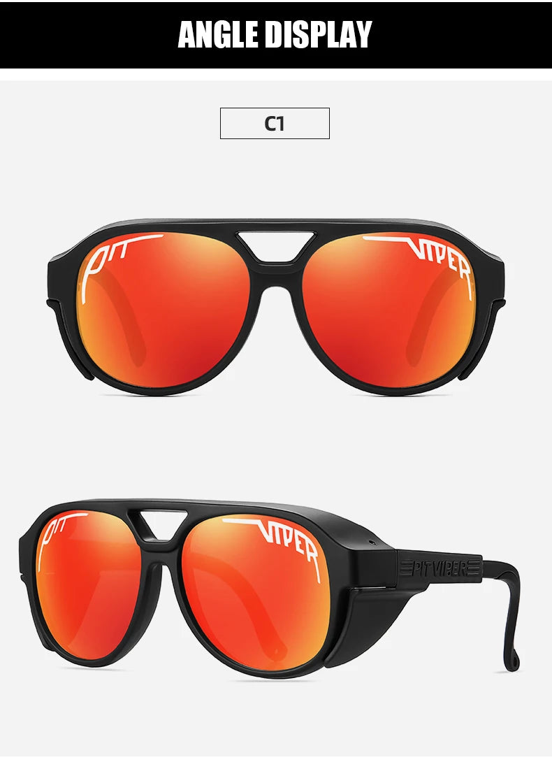 PIT VIPER Men Cycling Glasses MTB Bicycle Eyewear UV400 Road Bike Goggles Windproof Sport Women Sunglasses