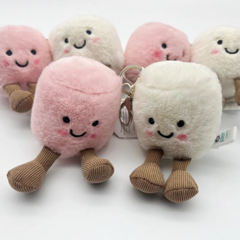 plush cotton cat candy two-color lovely soft two-color keychain croissant plush keychain Cherry plush keychain plush