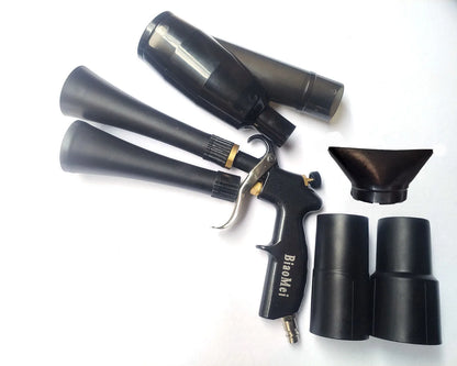 Car Interior Detailing Air Blow Tornado Gun & Vacuum Gun, Cleaning Tornado Gun Quickly Blasts Dirt and Dust